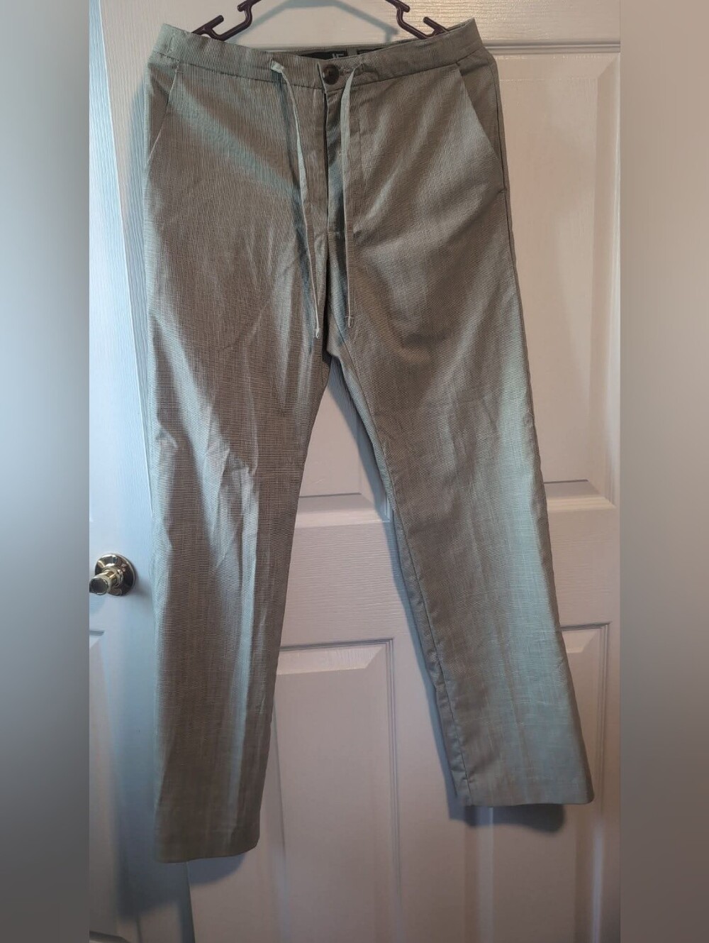 J. Ferrar Slim Fit Textured Dress Pants with Drawstring